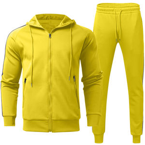 Ensemble de survêtement homme épais pour fitness, course et sport, avec sweat à capuche et pantalon de jogging, idéal pour l'hiver, vente en gros - Product Image 1
