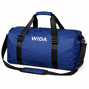 Sac de sport de grande capacité, compartiment pour chaussures, imperméable, polyester, fermeture éclair, écologique, léger, personnalisé - Product Image 1