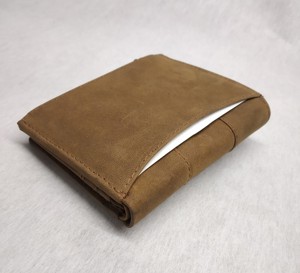 Handcrafted Zipper Compartment Coin Pocket Card Holders Genuine Oil Leather <b>Wallets</b> <b>RFID</b> Durable Daily Usage Button Crazy Horse - Product Image 5