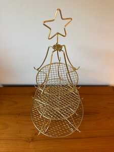 Metal <b>Tree</b>-Shaped Tiered Display <b>Stand</b> with Star Top for Party Decorative Plates Christmas tray Christmas serving tray - Product Image 5