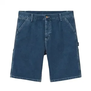 Shorts en jean vintage tendance pour homme, taille haute, avec cordon de serrage, style Bermuda, bleu clair, personnalisables - Product Image 4