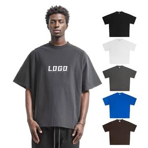 Camiseta Extra Grande de Corte Cuadrado para Hombre, 100% Algodón Jersey, 220 GSM, Impresión DTF Personalizada, Logotipo OEM - Product Image 1