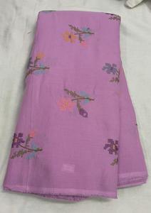Pure Linen Flower Work Fabric Width 44 Use Dress <b>Kurti</b> Saree Etc. - Product Image 4