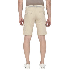 Shorts de cintura media con cierre de botones, estilo casual Bermuda, shorts de lona 100% algodón - Product Image 6