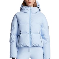 Veste bomber matelassée en toile de coton pour femme, personnalisée par OEM, doublure en laine respirante, coupe-vent, imperméable, pour l'hiver