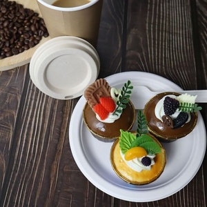 New <b>Disposable</b> Bagasse Party <b>Plates</b> 6 Inches Round Shapes Fast Food and Snacks Dishes <b>Plates</b> Sustainable Party Dinnerware <b>Plates</b> - Product Image 1