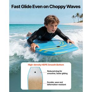 Bodyboard da 42 Pollici con Anima in Schiuma EPS, Leash da Polso, Resistente ai Raggi UV, per Principianti e Giovani - Product Image 5