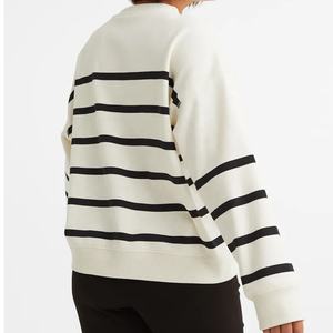 Sudadera informal ligera de cuello redondo de algodón de rizo para mujer 2025, diseño bordado de alta calidad, estampado de invierno transpirable - Product Image 5