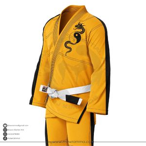 ชุดยิวยิตสูบราซิล Mawra พรีเมียม ผ้าฝ้าย 100% ทอลายเพิร์ลวีฟ ชุดยิวยิตสู BJJ พร้อมโลโก้สั่งทำพิเศษด้านหน้า ซับในแบบซับลิเมชั่น - Product Image 2
