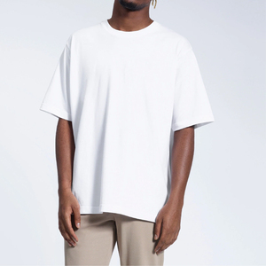 Oversized Men's Tee 280 GSM 100% Cotton Streetwear <b>Drop</b> Shoulders with Logo Printed on Chest and <b>Back</b> - Product Image 1