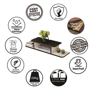 Support mural pour décodeur/boîtier TV, étagère murale pour enceintes et routeur Wi-Fi (Blanc et Noir, Standard) - Product Image 3