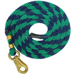 Cuerda de plomo de algodón de colores resistentes para caballos con gancho de presión de latón Cuerdas y accesorios de plomo de caballo de nailon PP - Product Image 3
