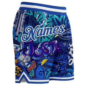 Shorts de basketball américains pour hommes, été, fins, amples, respirants, séchage rapide, sport, polyester, coupe courte, décontractés, imprimés par transfert thermique - Product Image 4