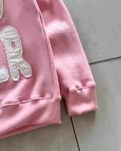 Sweat à capuche vintage surdimensionné en coton French Terry 500 g/m² de haute qualité, style streetwear, avec broderie et patchwork - Product Image 4