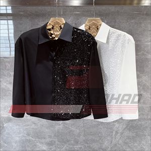 Chemise à manches longues pour homme, design à paillettes haut de gamme, collection Annshine de l'industrie Ahmad & Fahad, mode automne polyvalente pour homme - Product Image 3
