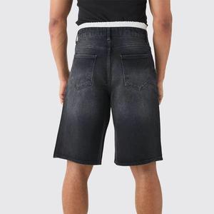 Shorts en jean amples style Hip Hop pour hommes, streetwear, design personnalisé, en denim épais - Product Image 2
