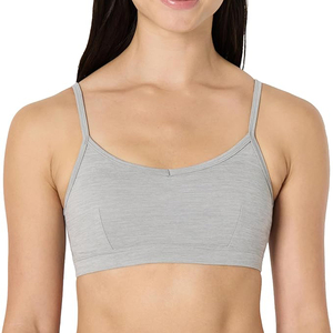 Light Heather Grey Seamless Womens Bralette Sports <b>Bra</b> <b>Thin</b> <b>Strap</b> Low Support Yoga Tops Wholesalers - Product Image 1
