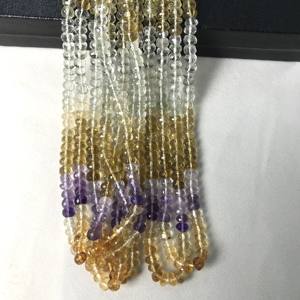 Perles Rondelles Semi-Brutes Facettées 100% Naturelles Certifiées IGI 5.5mm-6mm Grade AA Multi Feu Vivaaz Gems Pierre Naturelle - Product Image 4