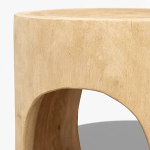 Tabouret creux en bois de Suar massif naturel sculpté à la main, table d'appoint moderne, table d'appoint ronde en bois pour le salon, la maison, la décoration d'hôtel - Product Image 3