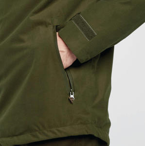 Veste de pêche à la mouche décontractée en toile unie avec capuche, coupe-vent, respirante, grande taille, fermeture éclair, pour homme, hiver - Product Image 5