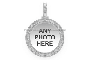Lab Grown Iced Diamond 925 Sterling Silver White Gold Plated Fine Pendants Charms Custom Hip Hop Jewelry Photo <b>Memory</b> RIP Ideas - Product Image 3