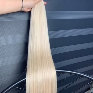 ผมบลอนด์สีขาวบริสุทธิ์ผมเรมี่ยาวสองชั้นย้อมสีเวียดนามสำหรับผมบลอนด์ขี้เถ้า100กรัม - Product Image 1