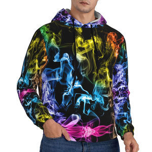Sweat à capuche pour homme de haute qualité, impression par sublimation, processus de lavage, personnalisation en gros, sweats à capuche imprimés pour homme - Product Image 4