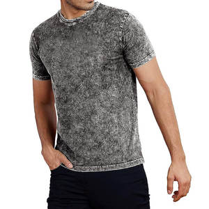 T-shirt Homme Oversize Vintage Délavé Street Hip Hop Harajuku Décontracté Coton Manches Courtes Effet Acide - Product Image 2