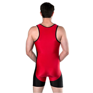 Singlet de Lucha Libre Personalizado de Alta Calidad para Hombre, Ligero, Elástico, Transpirable, de Secado Rápido, con Impresión por Transferencia de Calor - Product Image 4