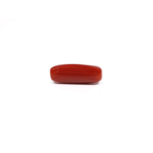Synthetic Red Coral Oval Cabochon 5.7 Carat Loose Gemstone for Fine Jewelry - Product Image 2