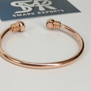 Classic Traditional Magnetic Copper Open Cuff Bangle Metal Craft Handmade <b>Adjustable</b> Lightweight Plain <b>Bracelet</b> for <b>Men</b> Women - Product Image 1