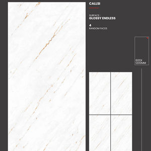 Azulejo de Porcelana de Lujo con Acabado Brillante, 600x1200, Alto Brillo, Formato Grande, Aspecto de Mármol, para Paredes y Pisos, Diseño Premium para Interiores y Exteriores - Product Image 1