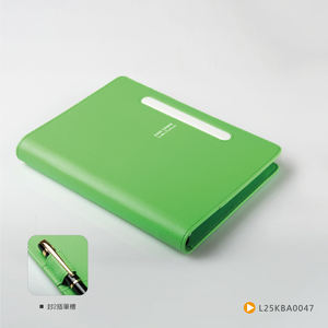 Porta Tarjetas de Visita con Ventana, Impresión Personalizada, Verde Tierra, Libretas de Notas de Hojas Sueltas - Product Image 1