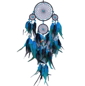 Noir et bleu arbre de vie attrape-rêves tenture murale le lit attrape-rêves personnalisé pour tenture murale décor à la maison - Product Image 1