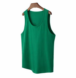 Débardeur de sport décontracté pour hommes en coton tricoté 100% respirant à séchage rapide, col rond, pour la gym et la course à pied - Product Image 3
