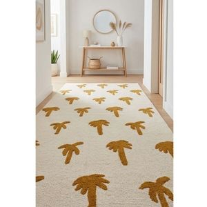 Tapis épais moderne en laine et coton, motif palmier, fabriqué à la machine, pour chambre d'enfant, salon, décoration, OEM - Product Image 3