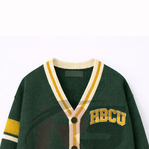 Suéter Cárdigan Universitario Personalizado HBCU |   Suéter sin mangas con botones frontales |   Ropa de Calle Ecológica 100% Algodón - Product Image 2