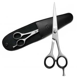 Ciseaux de coiffure professionnels, lame en acier inoxydable, pointe acérée, pour droitier, manche moyen, pour usage professionnel de barbier - Product Image 3