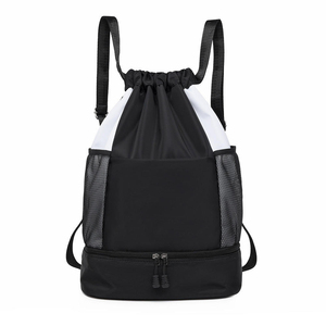 Custom Logo Fitness <b>Drawstring</b> <b>Bag</b> for Men Women New <b>Waterproof</b> Folding Travel Gym Sport Backpack Polyester for Basketball - Product Image 2