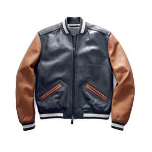 2026 Top Quality Material Breathable Baseball <b>Real</b> Cow <b>Leather</b> Best Selling Custom Varsity Letterman <b>Jackets</b> Men Winter <b>Jacket</b> - Product Image 5