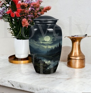 Moonlit funeral <b>urn</b> <b>large</b> metal <b>urns</b> for human ashes adult male cremation memorial decorative keepsake tribute - Product Image 5