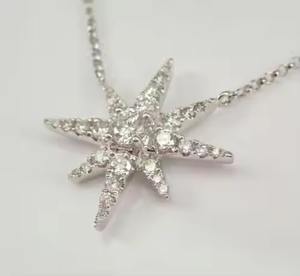 Colgante de Moissanita Real de Corte Redondo de 2.50 Quilates en Plata de Ley 925 - Product Image 2