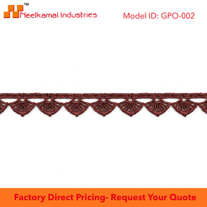 Encaje Guipur GPO de 10mm al por mayor, rollo de 20 metros para cuellos, bordes de sari, costura, manualidades, decoración, personalizable, a granel - Product Image 5