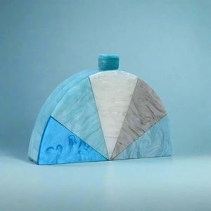 Bolso de mano de resina epoxi, éxito de ventas, para mujer, elegante accesorio de moda con cristales para la noche, bolso de mano moderno y natural. - Product Image 4