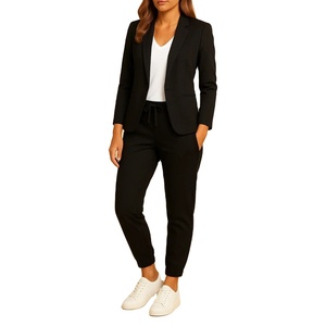 Design personnalisé taille haute femmes décontracté jambe large pantalon de bureau femmes pantalons pantalons pour été lâche plat dames - Product Image 2