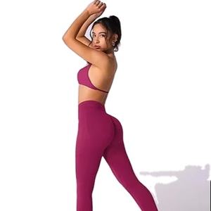 2026 Hot Sale High Quality Breathable Women's Eco-Friendly Yoga Wear Solid 2 Piece Short Set Quick Dry Custom Logo Skinny Fit - Product Image 4