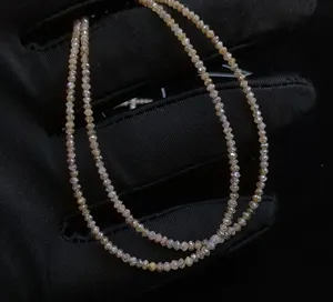 15 Inches Wholesale Faceted Rondelle <b>Beads</b> Brown <b>Stone</b> Bracelet Champagne Diamonds for <b>Stone</b> <b>Beads</b> wholesale price - Product Image 3