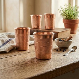 Simple Copper Wine Glass with Shiny <b>Mirror</b> Polishing Eco-Friendly Handmade Modern Design 301-400ml Capacity Custom Logo - Product Image 3