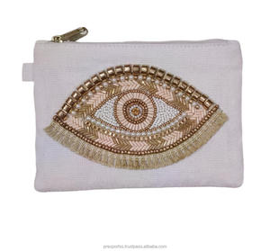 Monedero de Mano con Cuentas Hecho a Mano, Diseño de Estrella Facial, Bordado Amarillo, Cierre de Cremallera, Bolsa Pequeña Personalizada, Regalo para Fiestas de Niñas - Product Image 4