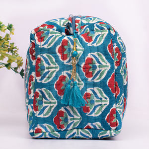 Cotton Tassel Pattern Zipper Closure Fashion Makeup <b>Bag</b> <b>Set</b> EcoFriendly Water Resistant Large Capacity <b>Travel</b> Cosmetic Organizer - Product Image 4